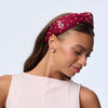 LELE SADOUGHI HEADBANDS WINE ALPHA PHI KNOTTED HEADBAND