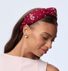 LELE SADOUGHI HEADBANDS WINE ALPHA PHI KNOTTED HEADBAND