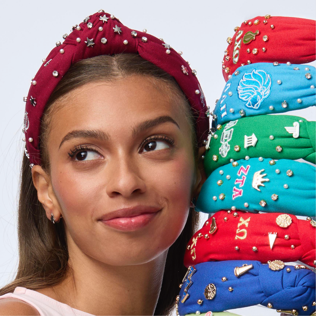 LELE SADOUGHI HEADBANDS WINE PI BETA PHI KNOTTED HEADBAND