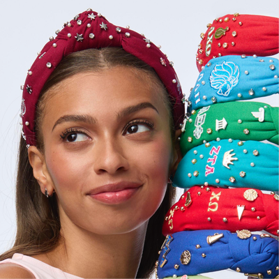 LELE SADOUGHI HEADBANDS WINE PI BETA PHI KNOTTED HEADBAND