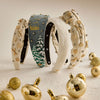 Lele Sadoughi HEADBANDS WINTER WHITE KNOTTED SNOWY SKI CHARM HEADBAND