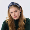 Lele Sadoughi HEADBANDS WINTER WONDERLAND MARLENE SNOWFALL EMBROIDERED HEADBAND