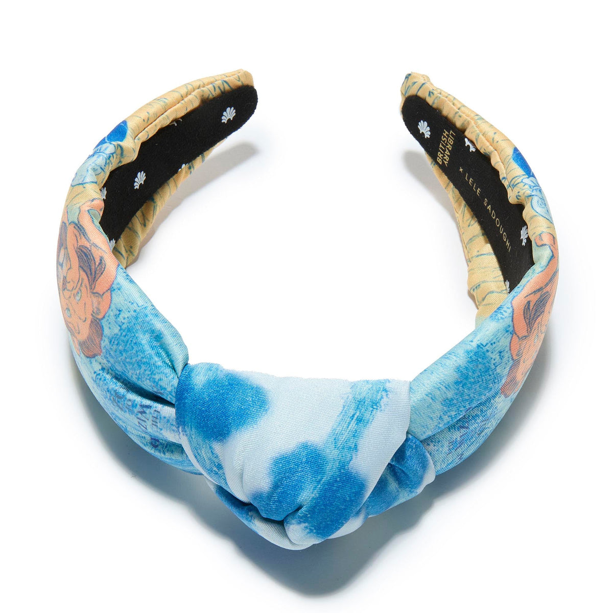 Lele Sadoughi HEADBANDS YELLOW BRICK THE NEW WIZARD OF OZ PRINTED KNOTTED HEADBAND