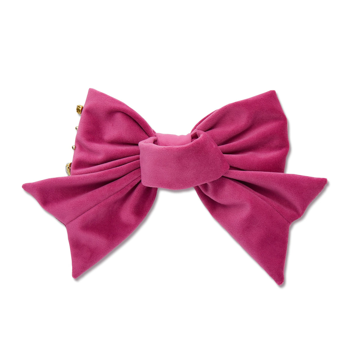 Lele Sadoughi HOME ONE SIZE PINK SET OF 4 VELVET PEARL & CRYSTAL BOW NAPKIN RINGS