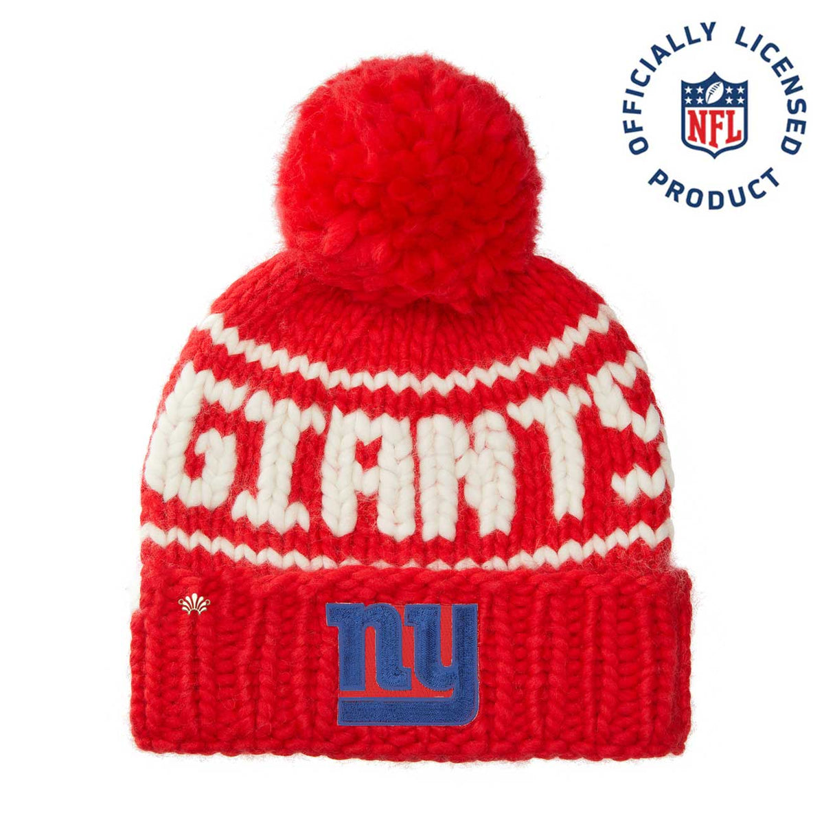 Lele Sadoughi Licensed Beanies RED GIANTS LELE X NFL BEANIE YARN POM