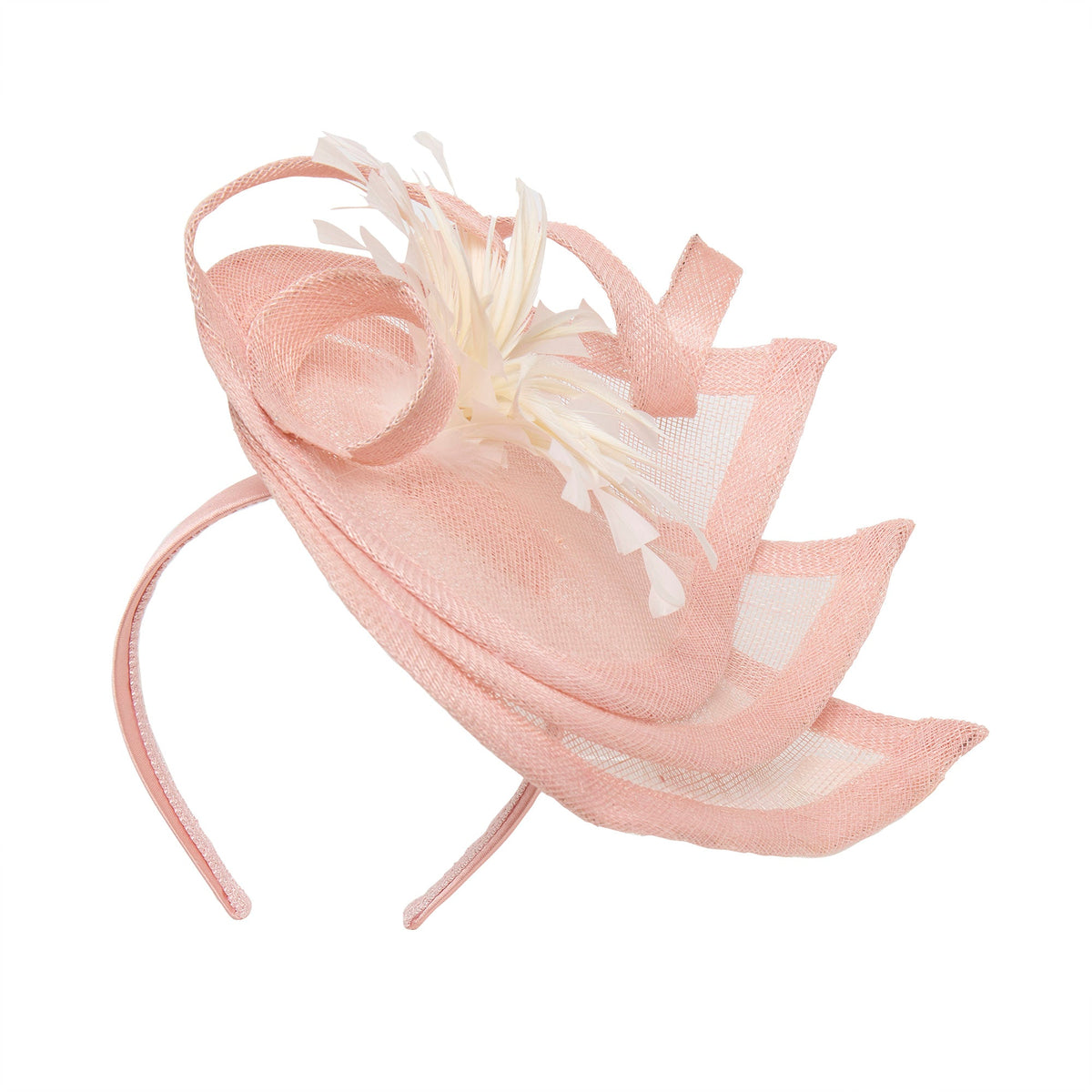 LELE SADOUGHI LIGHT PINK TEARDROP FASCINATOR
