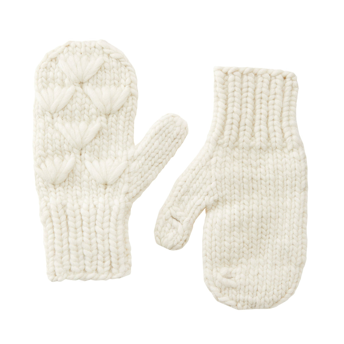 Lele Sadoughi Mittens IVORY MOTLEY MITTENS
