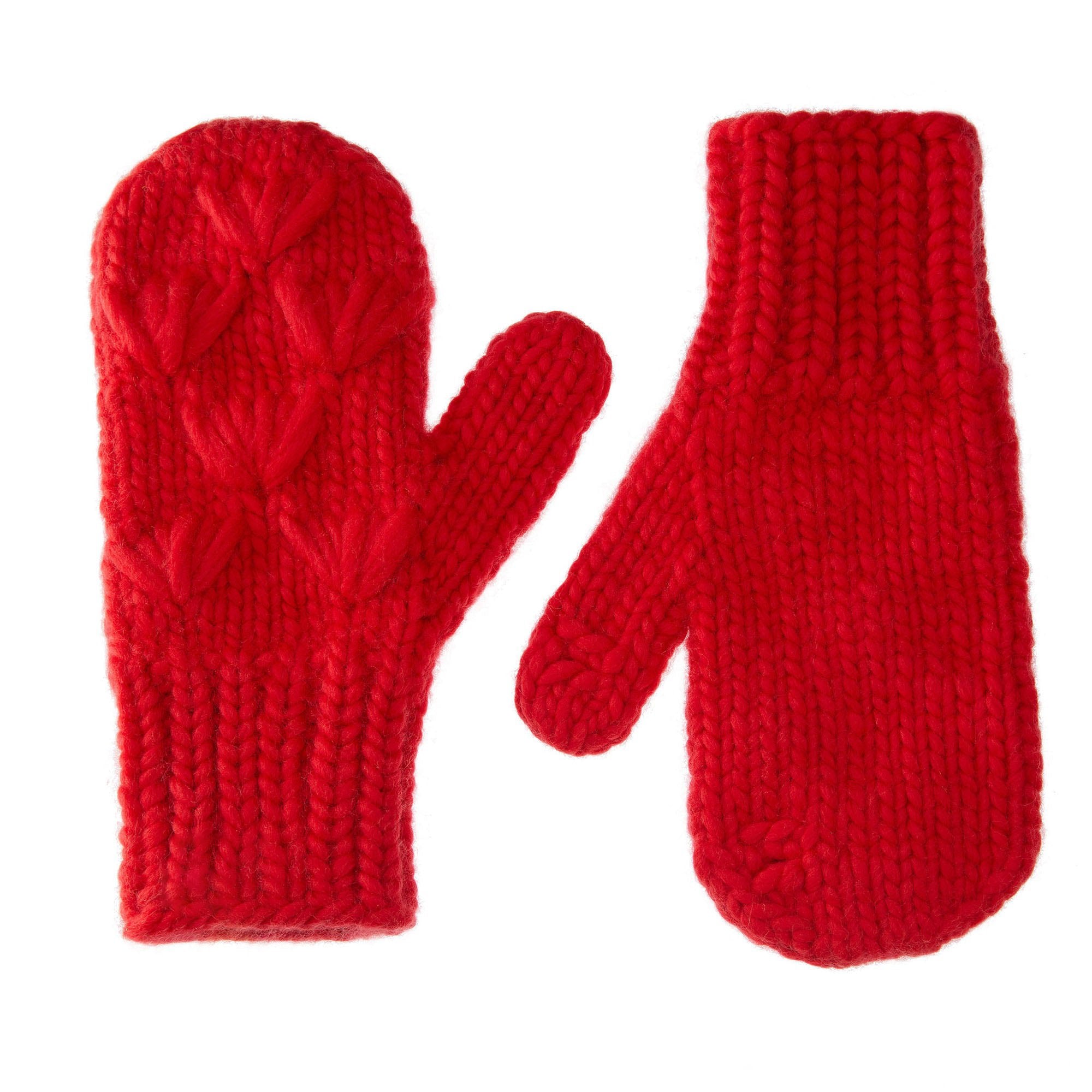 Lele Sadoughi Mittens RED MOTLEY MITTENS