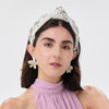 Lele Sadoughi MOON FLOWER KNOTTED FLORAL FÊTE SWARVSKI HEADBAND