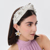 Lele Sadoughi MOON FLOWER KNOTTED FLORAL FÊTE SWARVSKI HEADBAND