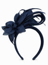 Lele Sadoughi NAVY PINWHEEL HOLLY SINAMAY HEADBAND
