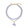 Lele Sadoughi NECKLACE LAVENDER ENAMEL LOTUS  NECKLACE SET