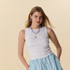 Lele Sadoughi NECKLACE LAVENDER ENAMEL LOTUS  NECKLACE SET