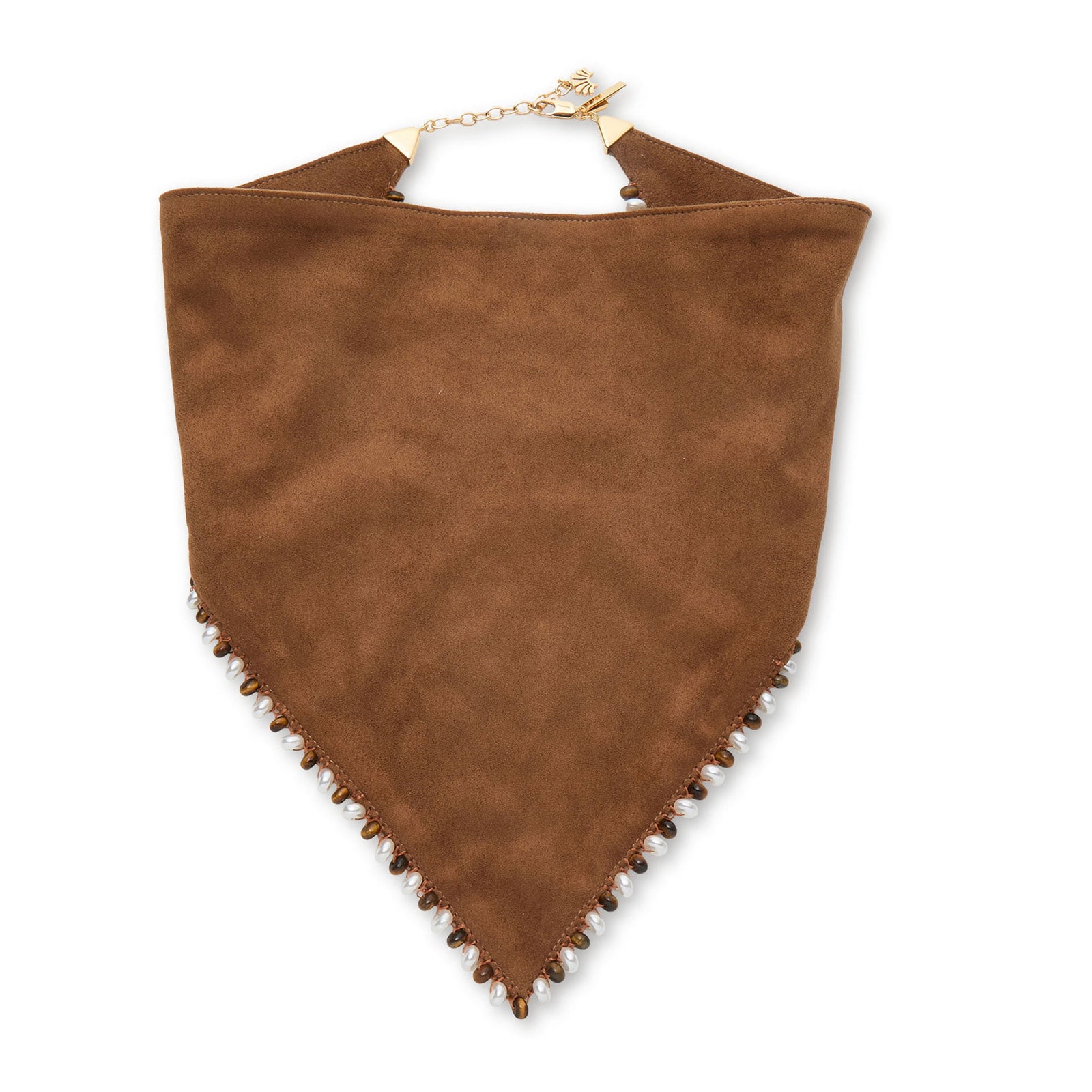 Lele Sadoughi NECKLACE ONE SIZE WALNUT BONNIE BEADED SCARF NECKLACE