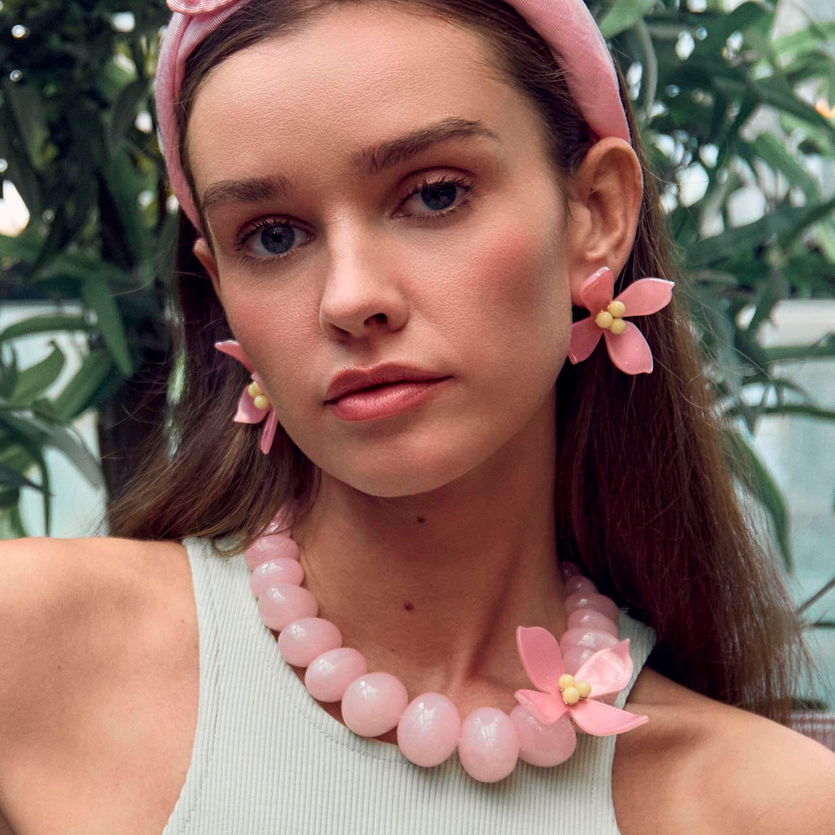 Lele Sadoughi NECKLACES BLUSH OLEANDER NECKLACE