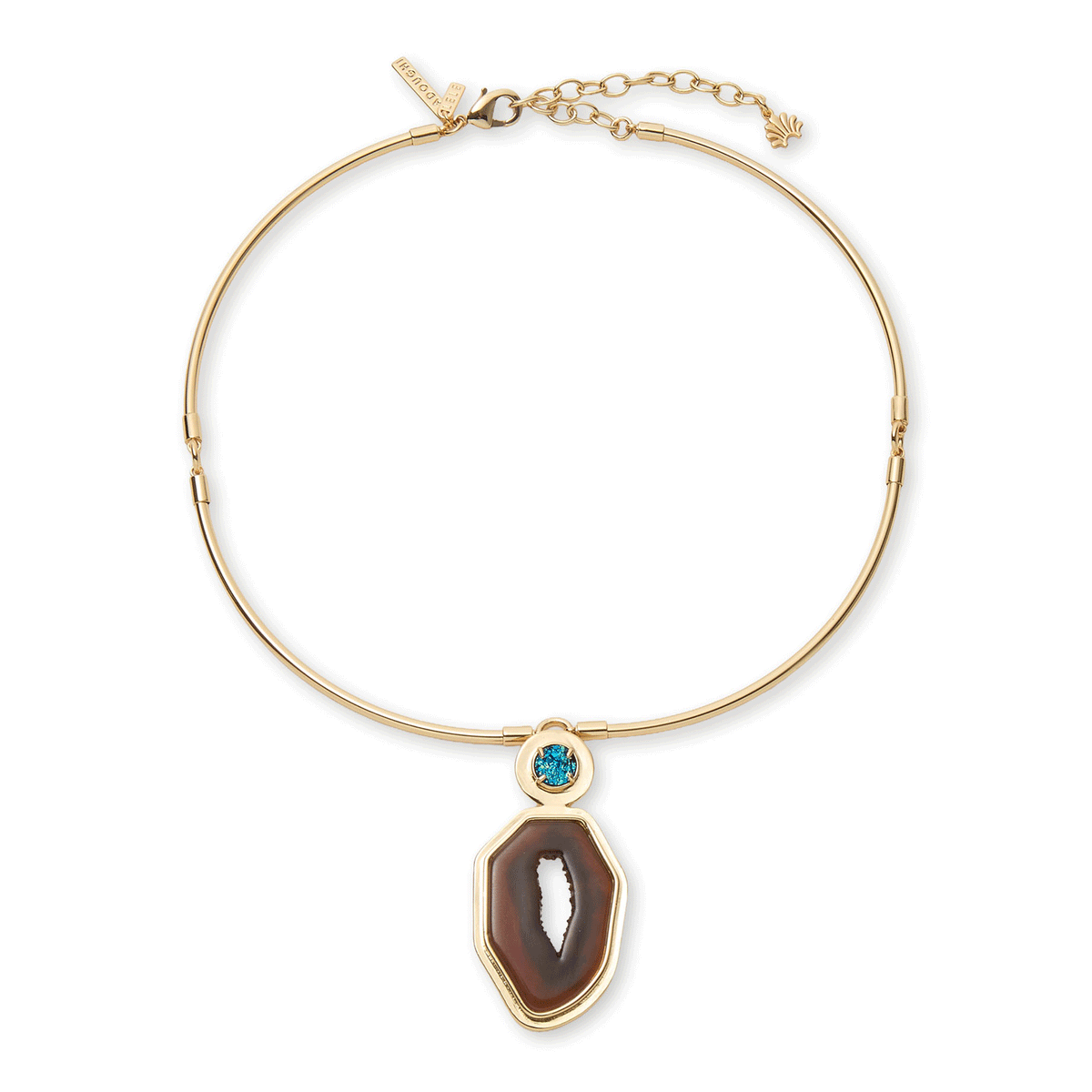 Lele Sadoughi NECKLACES COYOTE TWILIGHT AGATE DROP COLLAR NECKLACE