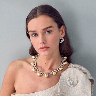 Lele Sadoughi NECKLACES ONE SIZE CRYSTAL PINBALL PAVE NECKLACE