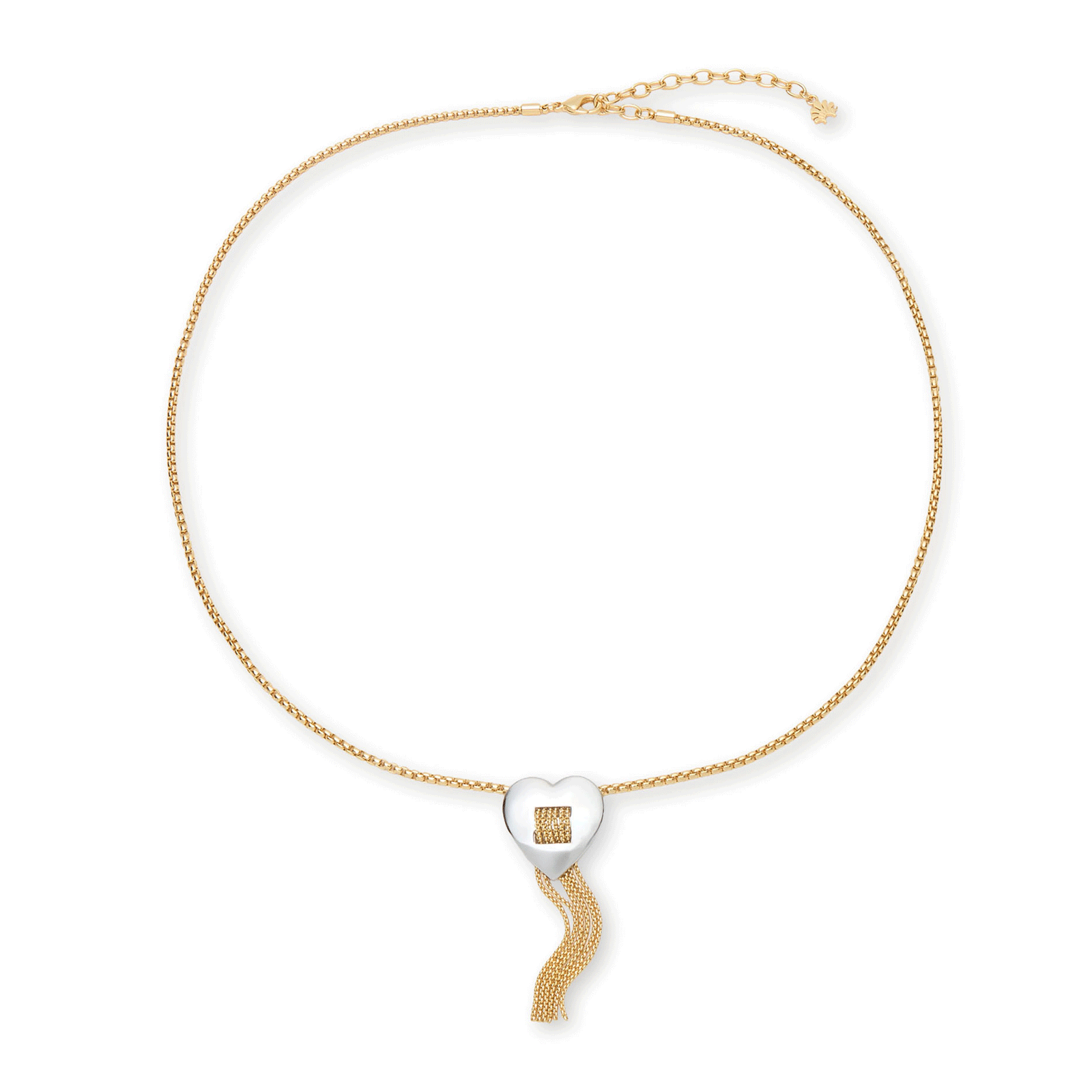 Lele Sadoughi NECKLACES DESERT METAL SWEETHEART FRINGE PENDANT NECKLACE