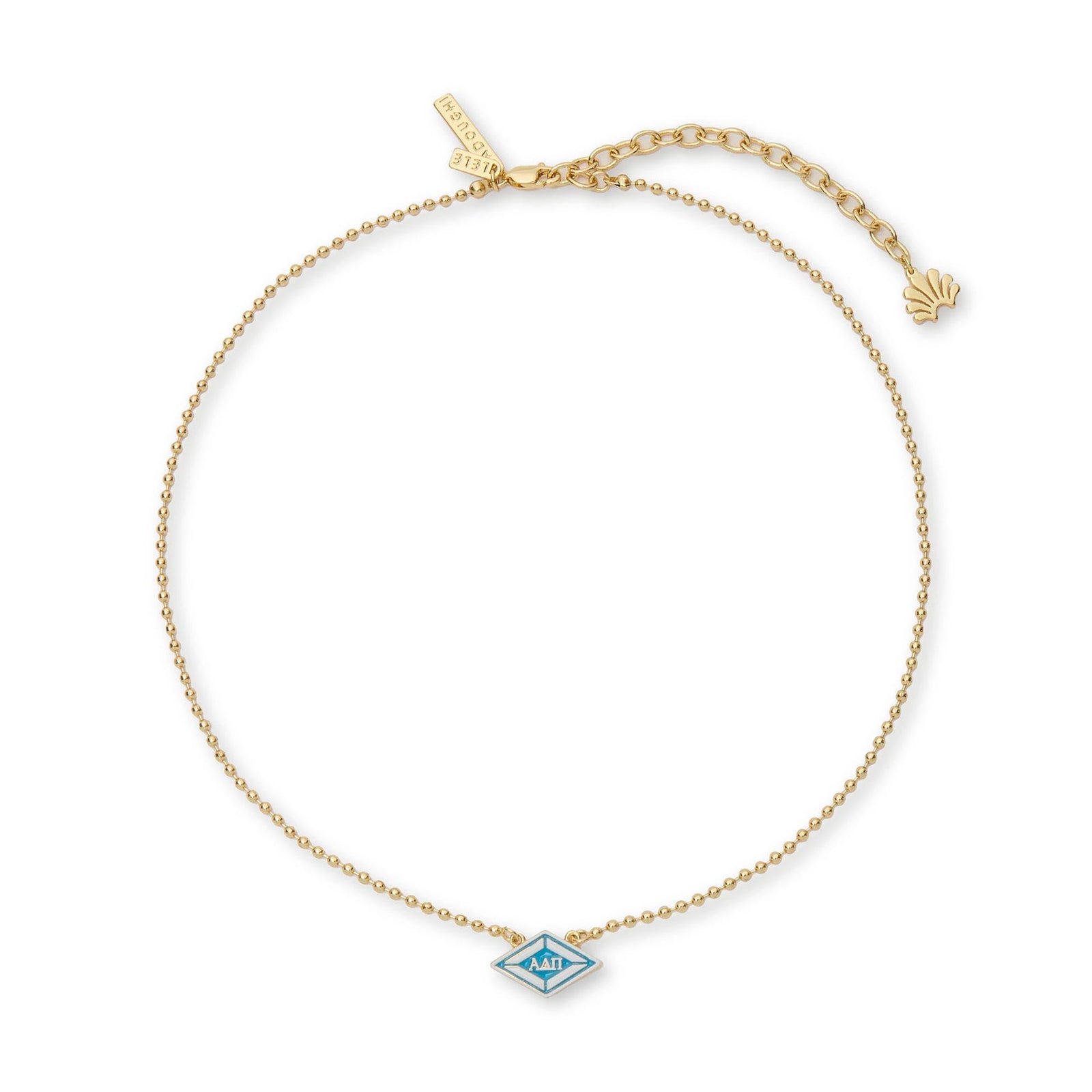 Lele Sadoughi NECKLACES GOLD ALPHA DELTA PI CHARM NECKLACE
