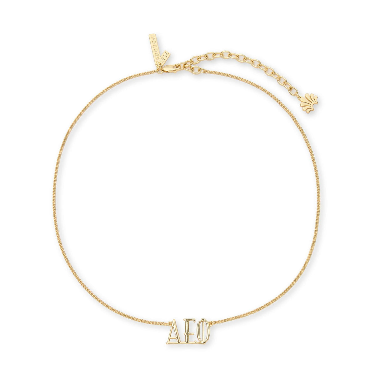 Lele Sadoughi NECKLACES GOLD ALPHA EPSILON PHI CHARM NECKLACE