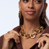 Lele Sadoughi NECKLACES GOLD BUCKLE COLLAR NECKLACE