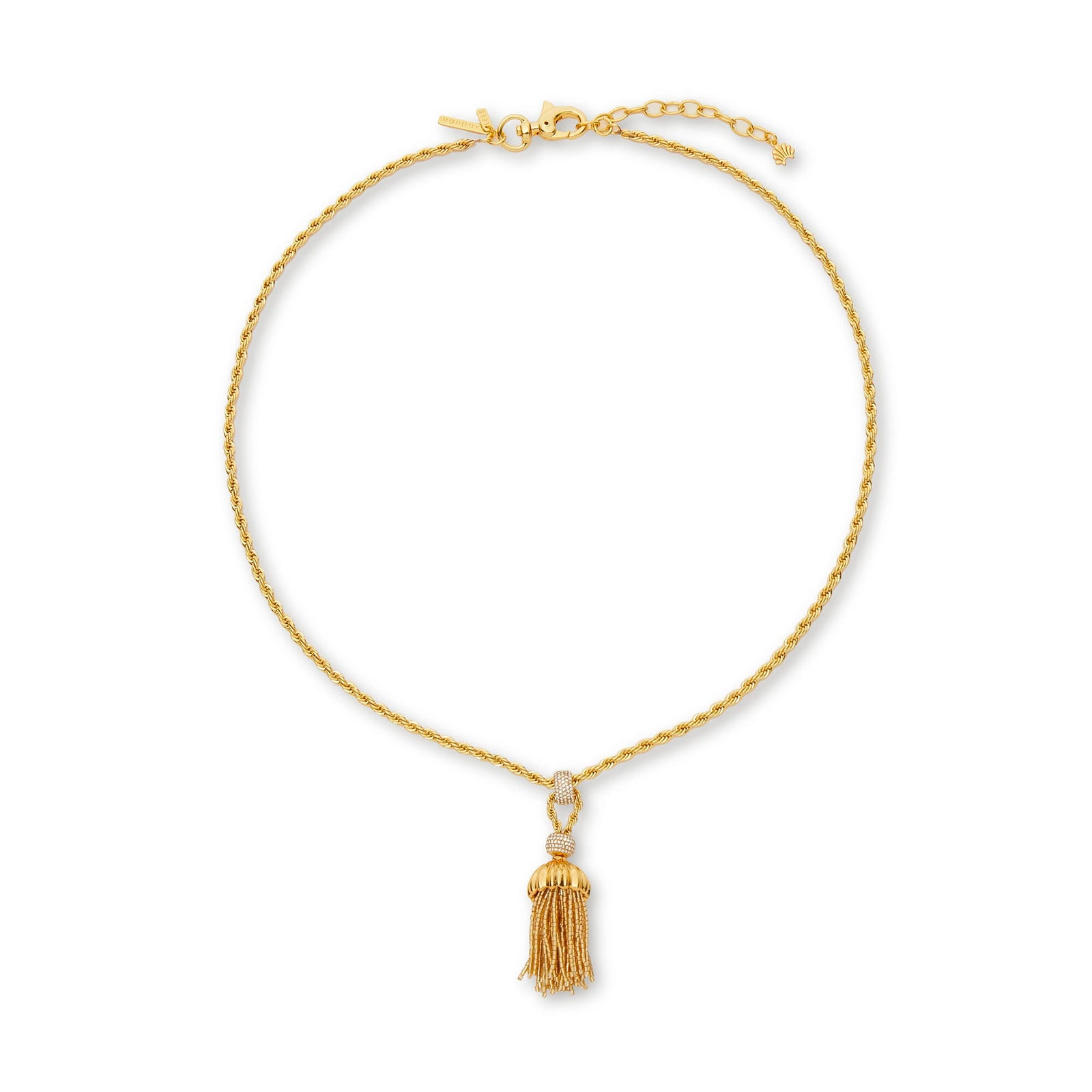 Lele Sadoughi NECKLACES GOLD CHATEAU ROPE TASSEL NECKLACE