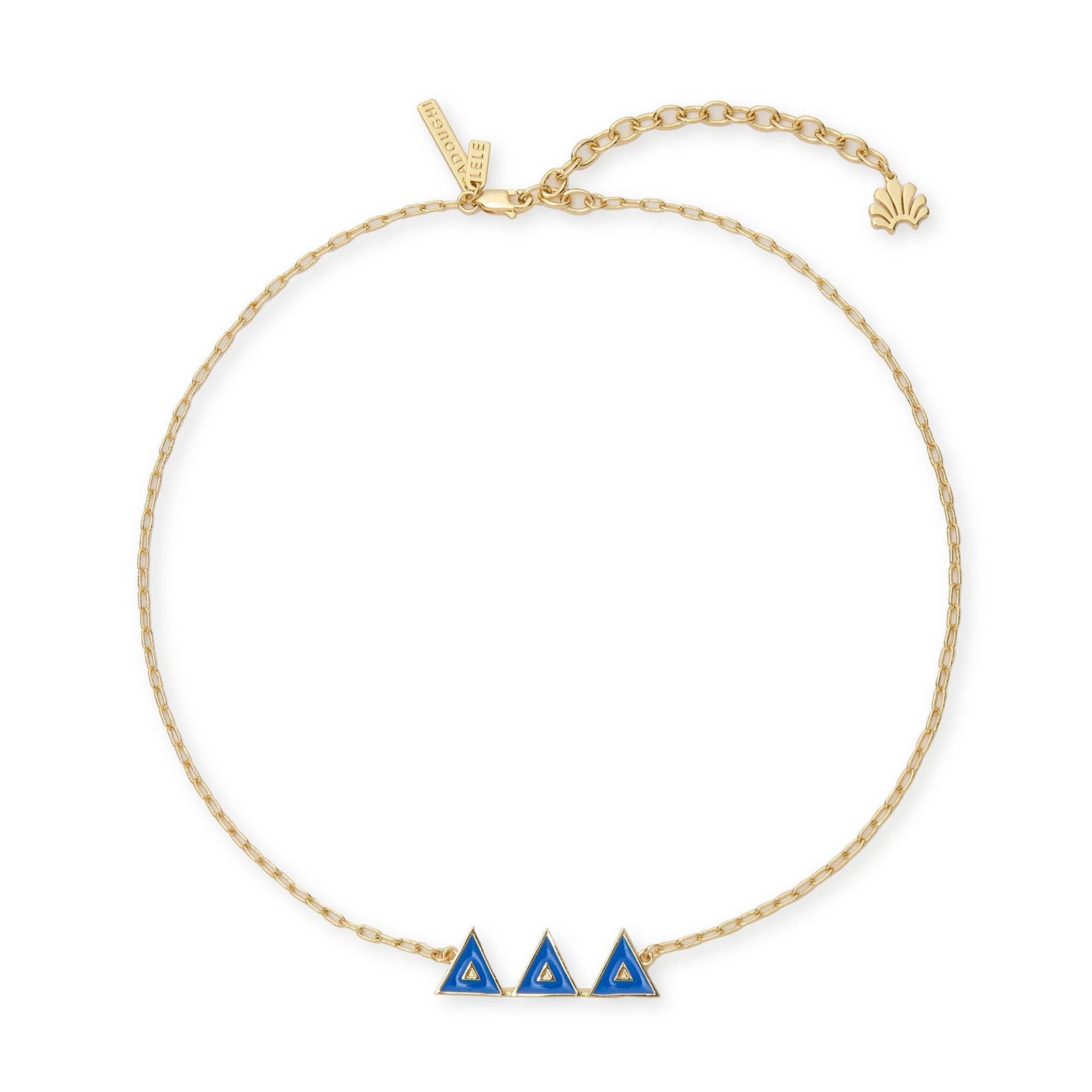 Lele Sadoughi NECKLACES GOLD DELTA DELTA DELTA CHARM NECKLACE