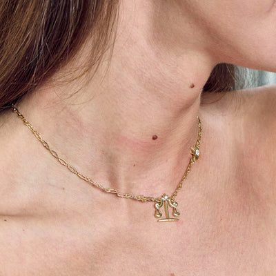 Lele Sadoughi NECKLACES GOLD GEMINI ZODIAC NECKLACE