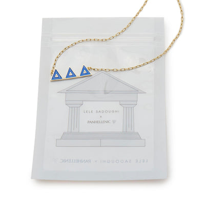 Lele Sadoughi NECKLACES GOLD ALPHA CHI OMEGA CHARM NECKLACE