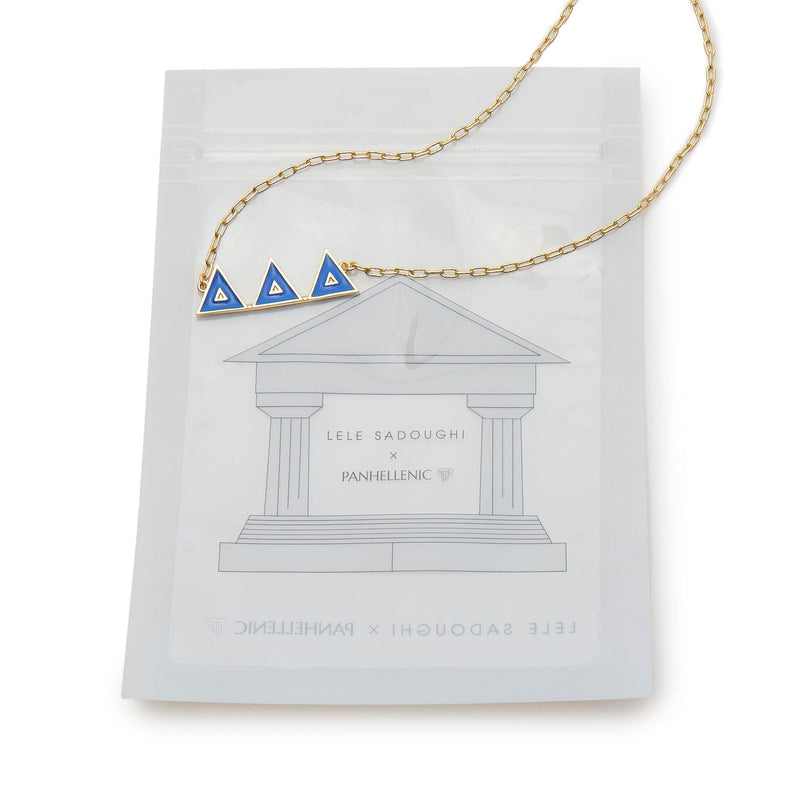 GOLD PI BETA PHI CHARM NECKLACE