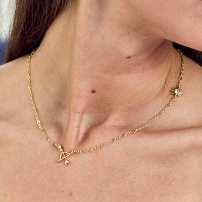 Lele Sadoughi NECKLACES GOLD SAGITTARIUS ZODIAC NECKLACE