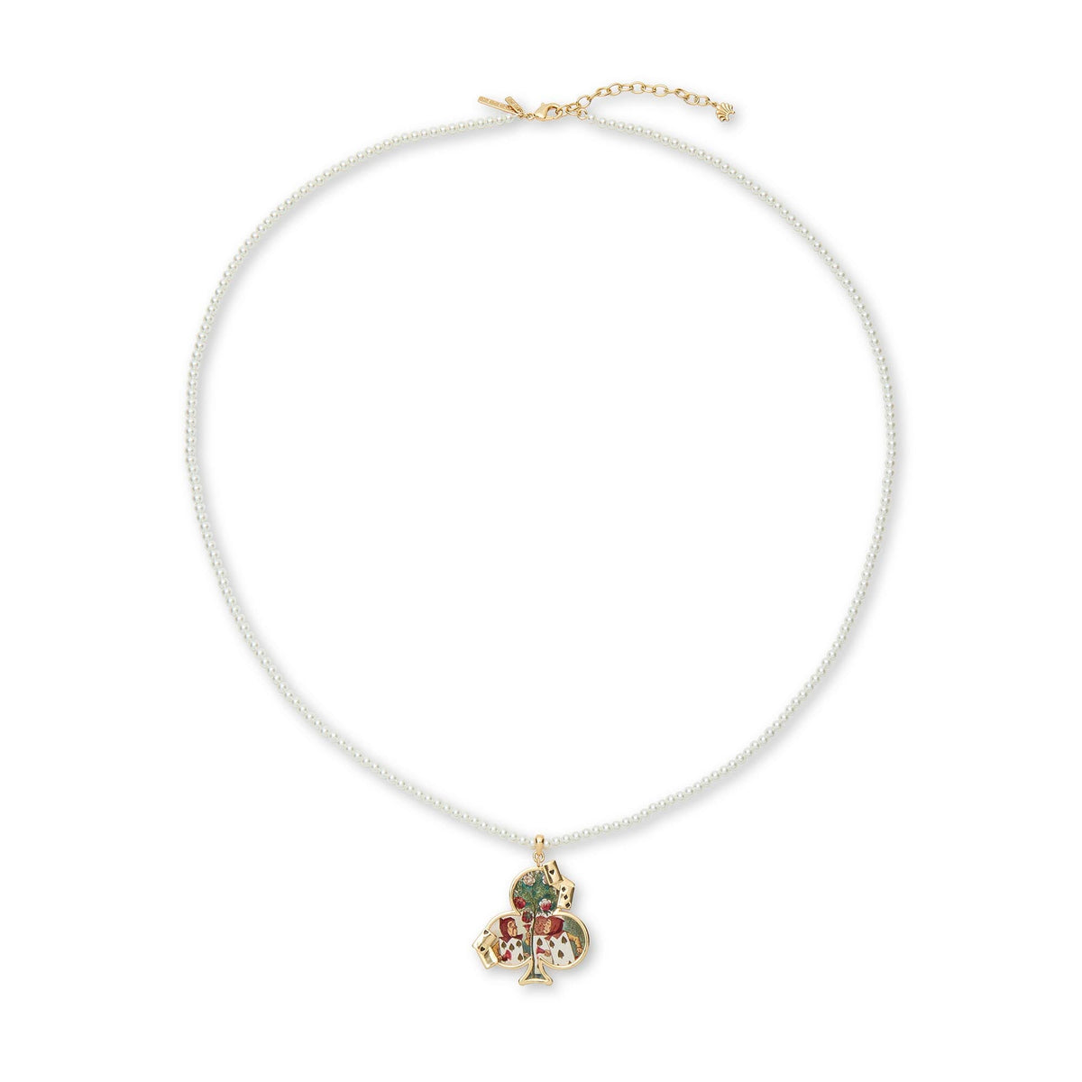 Lele Sadoughi NECKLACES GOLD THE NURSERY ALICE PLAYING CARDS NECKLACE