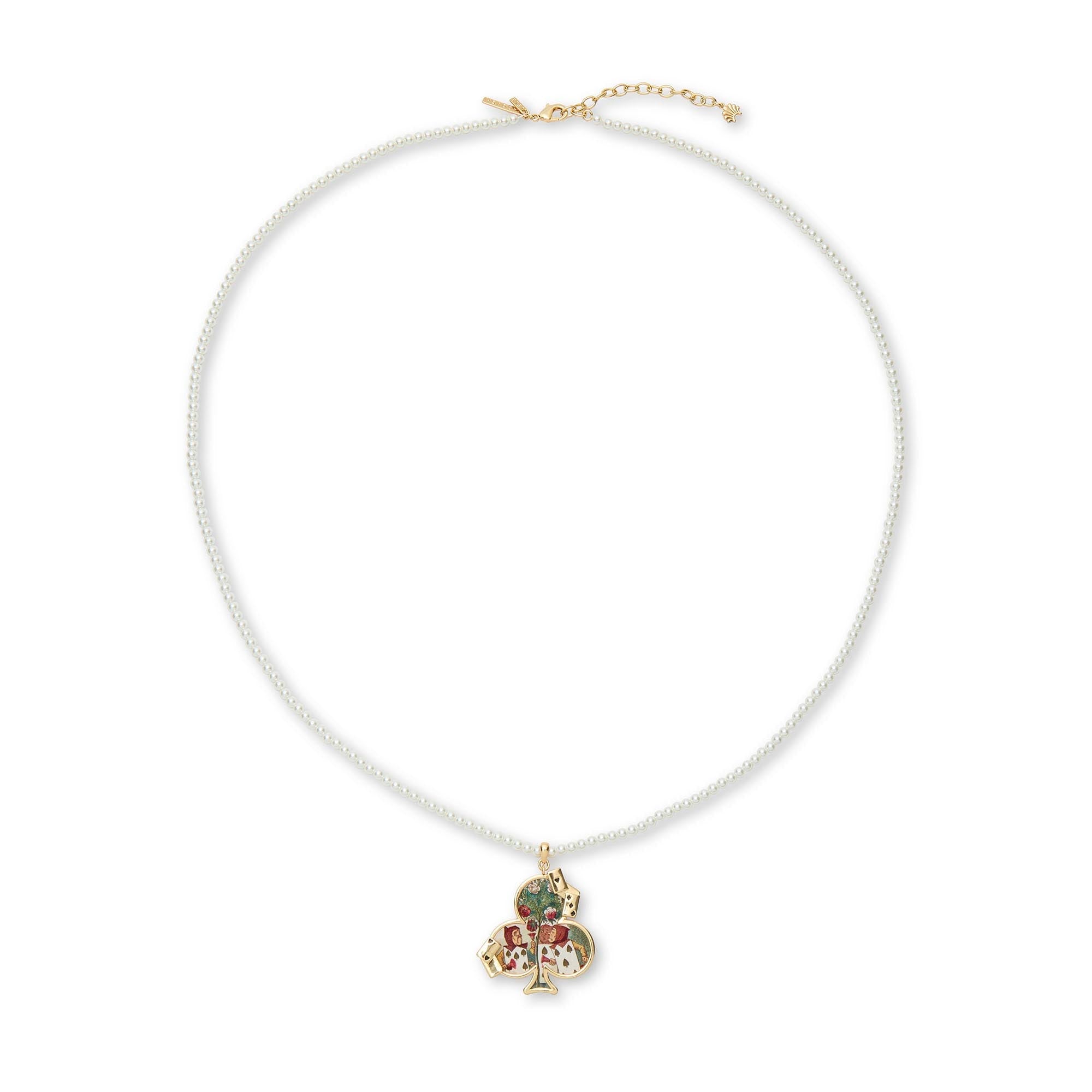 Lele Sadoughi NECKLACES GOLD THE NURSERY ALICE PLAYING CARDS NECKLACE