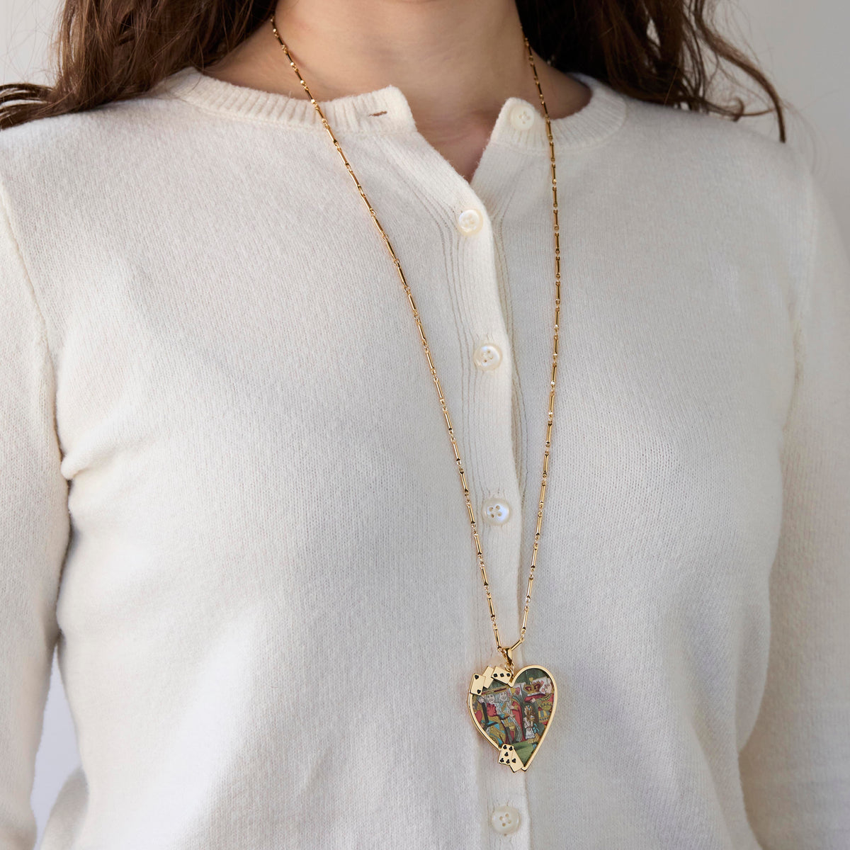 Lele Sadoughi NECKLACES GOLD THE NURSERY ALICE QUEEN OF HEARTS NECKLACE