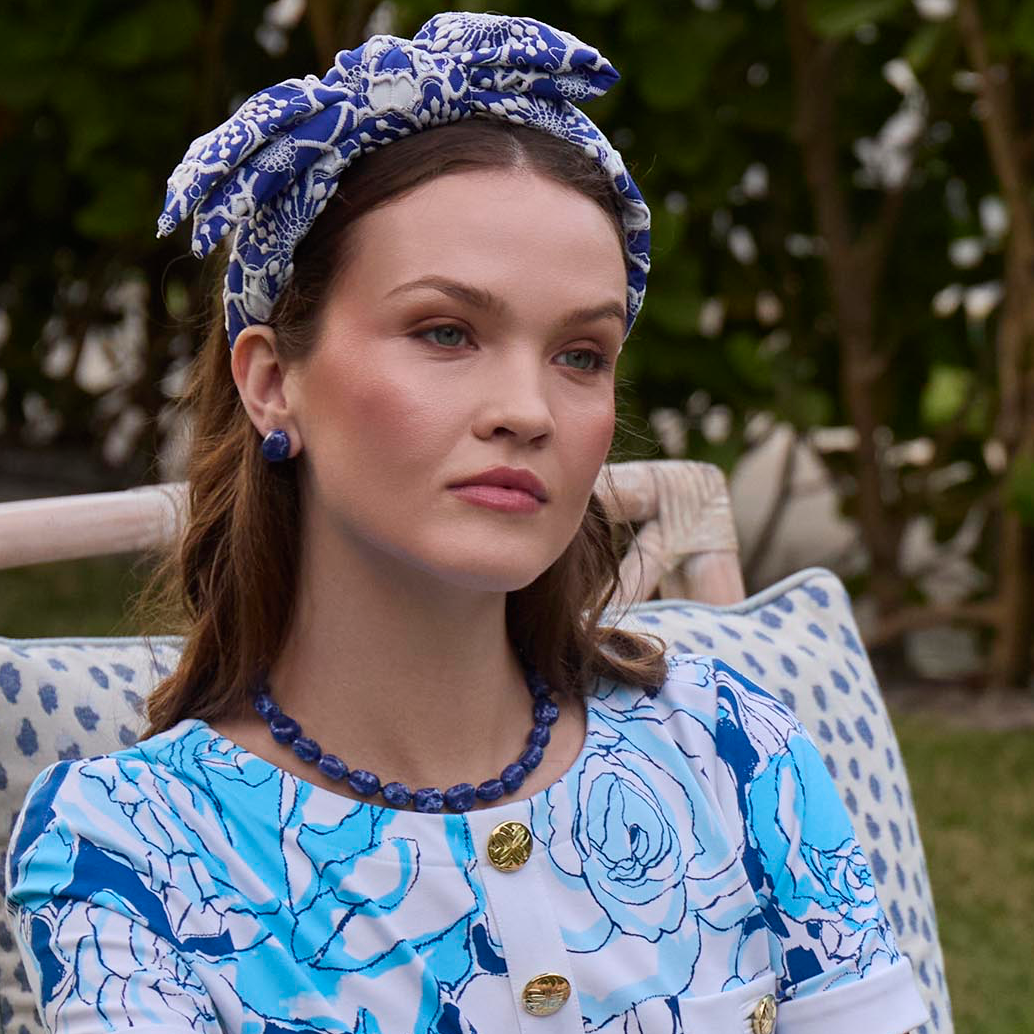Lele Sadoughi NECKLACES INDIGO BAROQUE COLLAR NECKLACE
