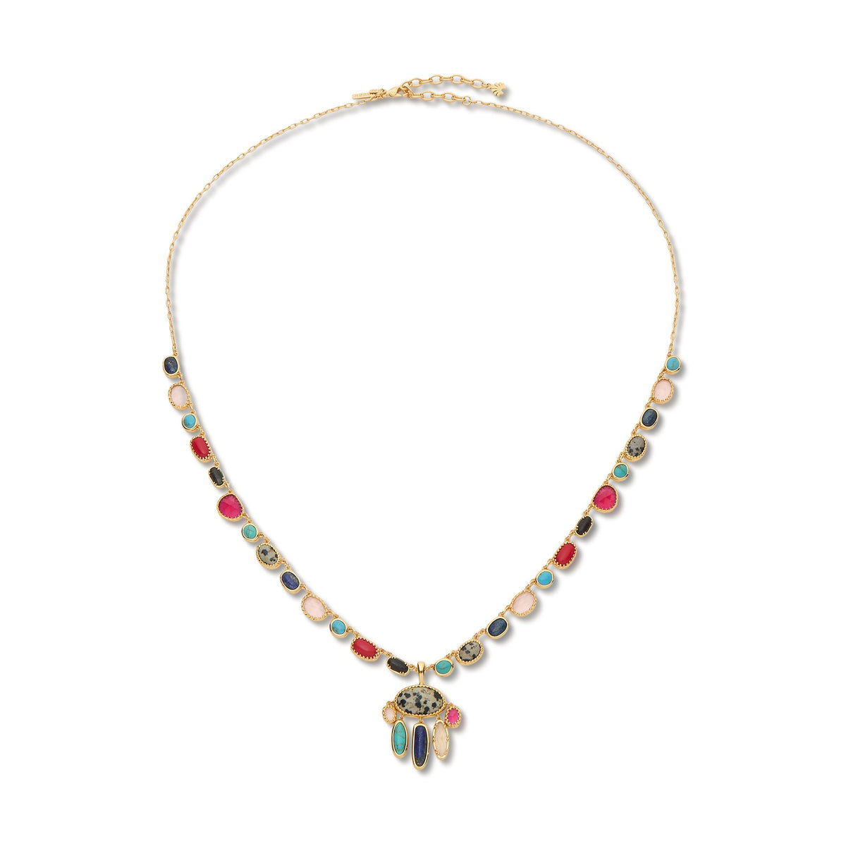 Lele Sadoughi NECKLACES MULTI GEM CALYPSO STONE CHANDELIER NECKLACE