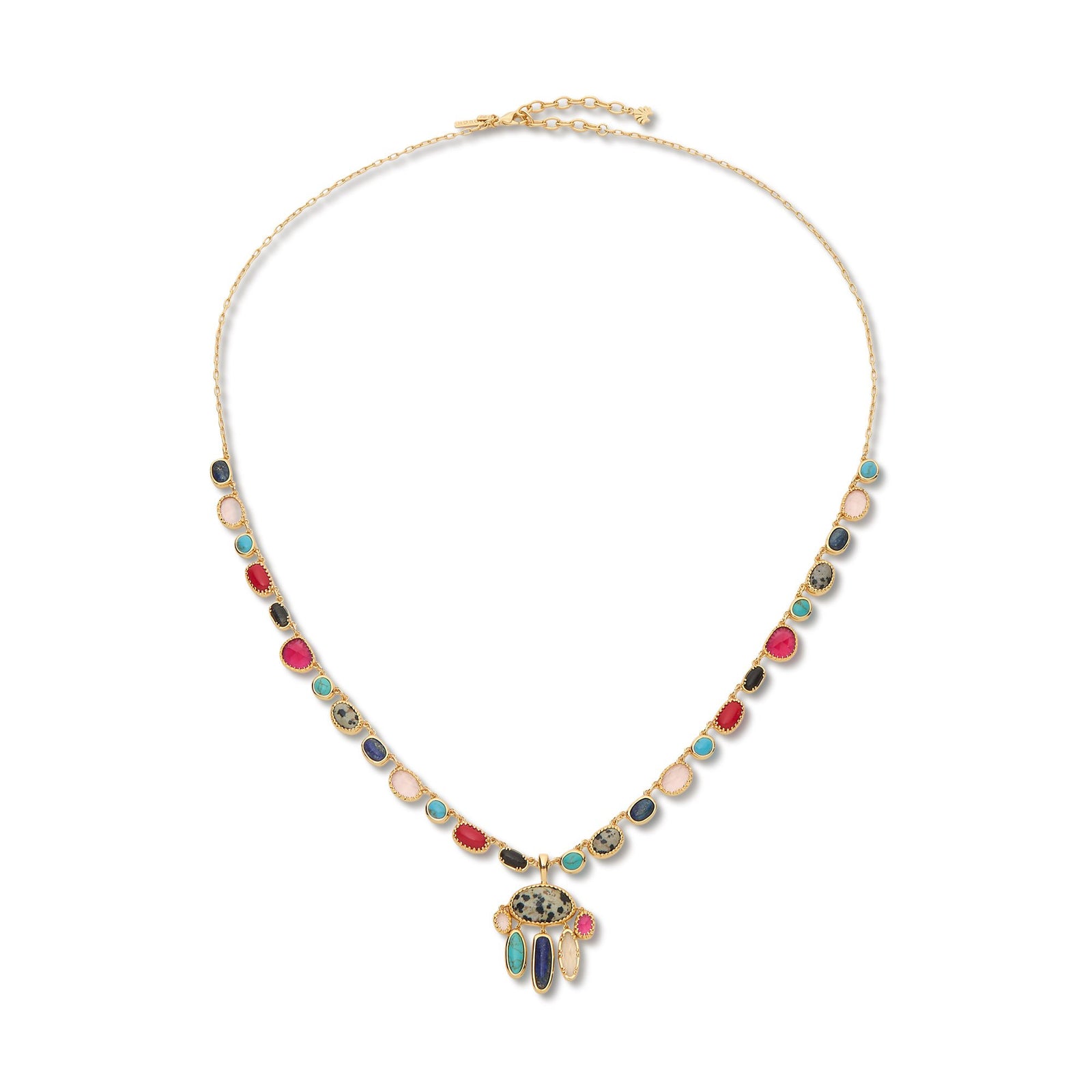 Lele Sadoughi NECKLACES MULTI GEM CALYPSO STONE CHANDELIER NECKLACE