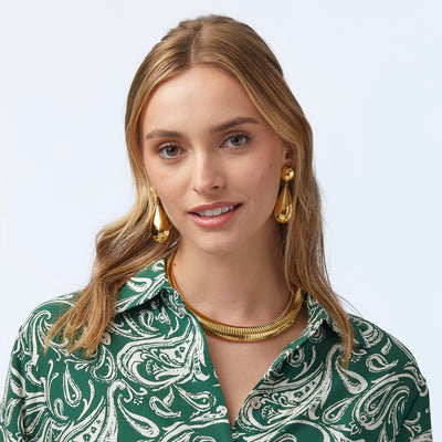 Lele Sadoughi NECKLACES ONE SIZE GOLD SNAKE CHAIN NECKLACE