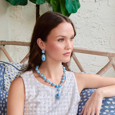 Lele Sadoughi NECKLACES ONE SIZE OCEAN SPRAY  BAROQUE LARIAT NECKLACE