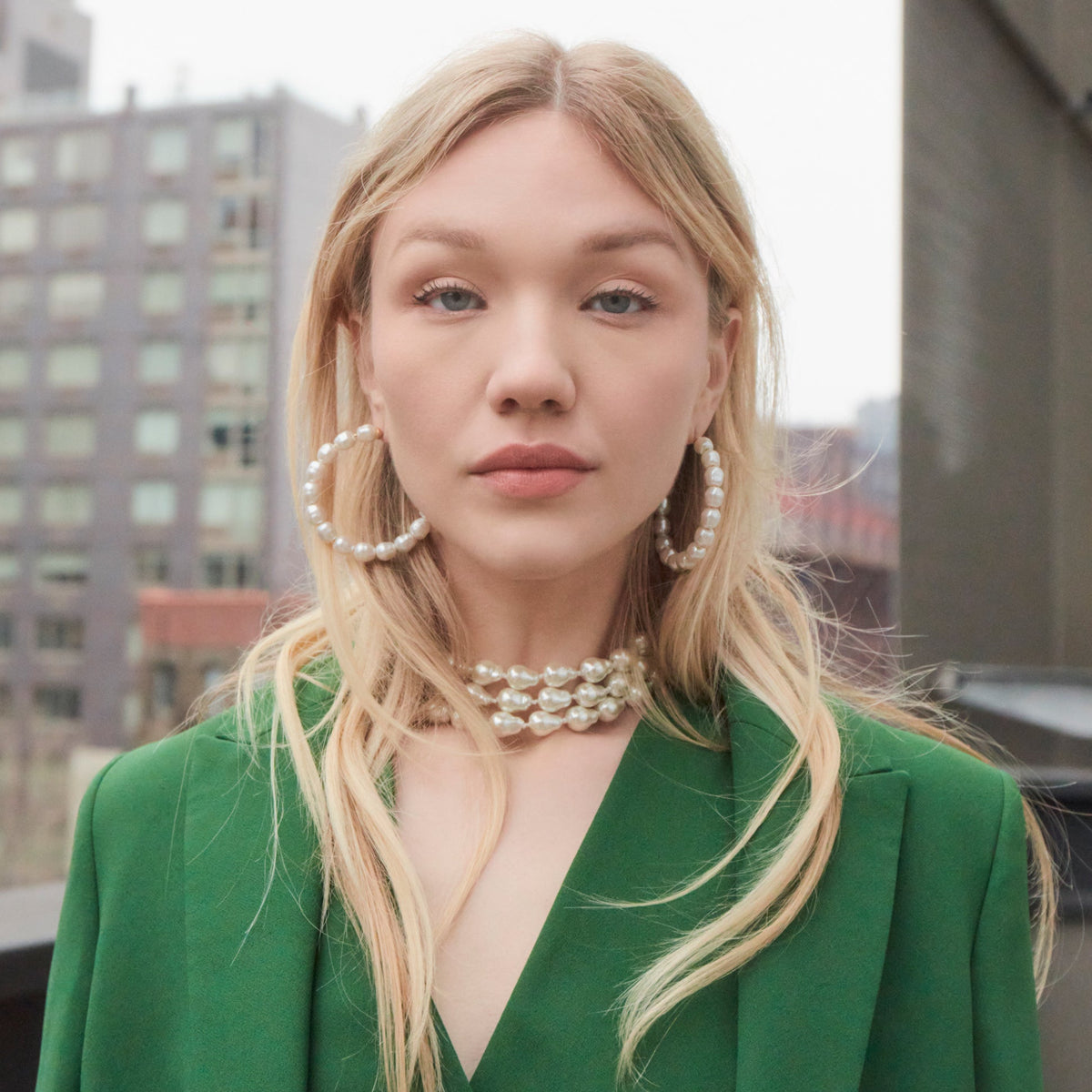 Lele Sadoughi NECKLACES ONE SIZE PEARL DIANA TRIPLE ROW CHOKER NECKLACE