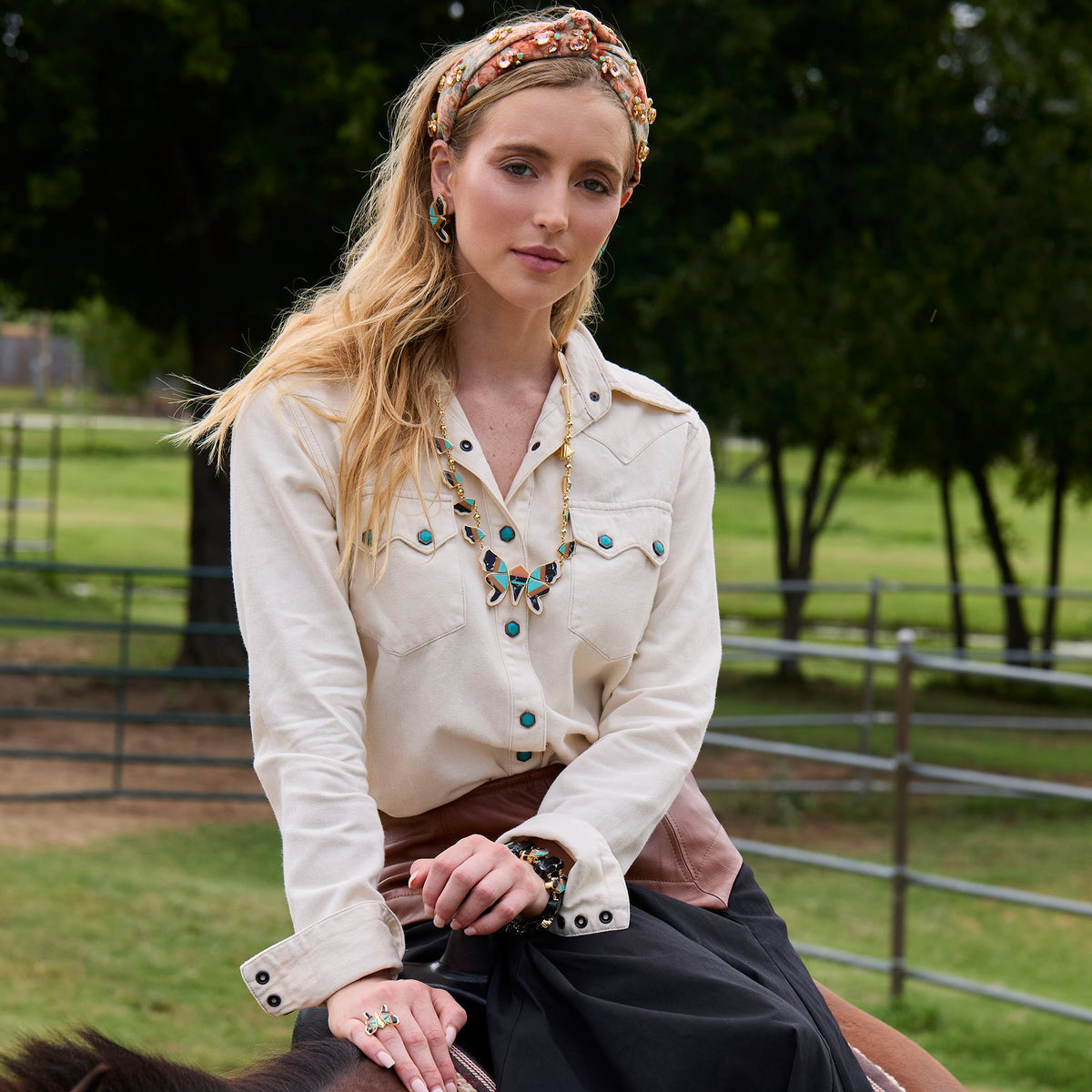 Lele Sadoughi NECKLACES PAINTED MESA WILD BUTTERFLY STATEMENT NECKLACE