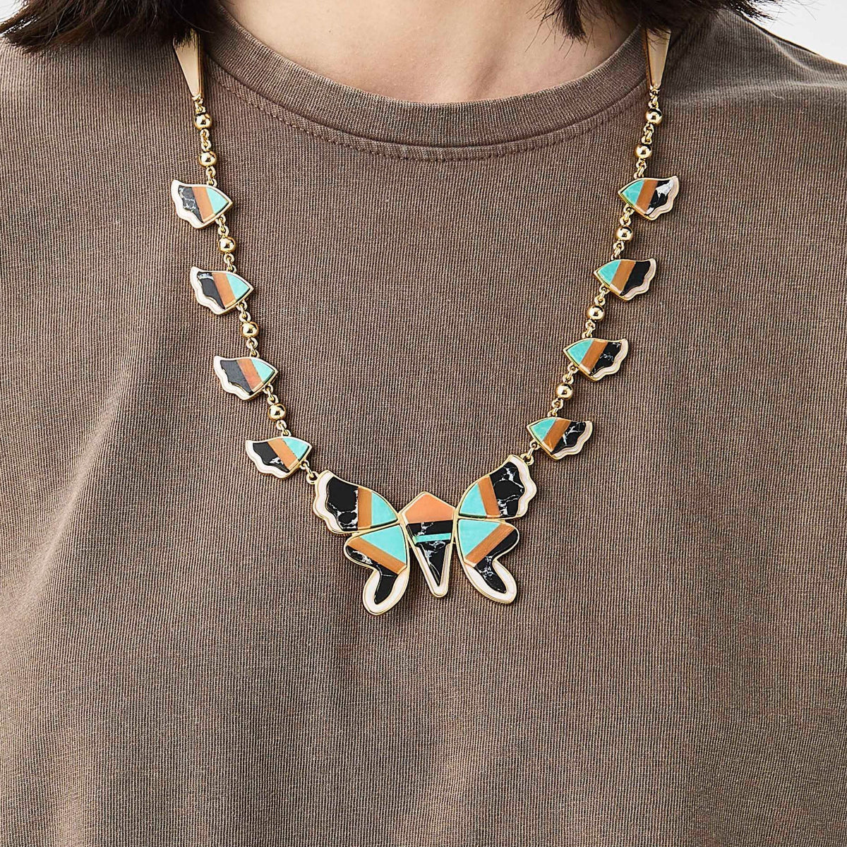 Lele Sadoughi NECKLACES PAINTED MESA WILD BUTTERFLY STATEMENT NECKLACE