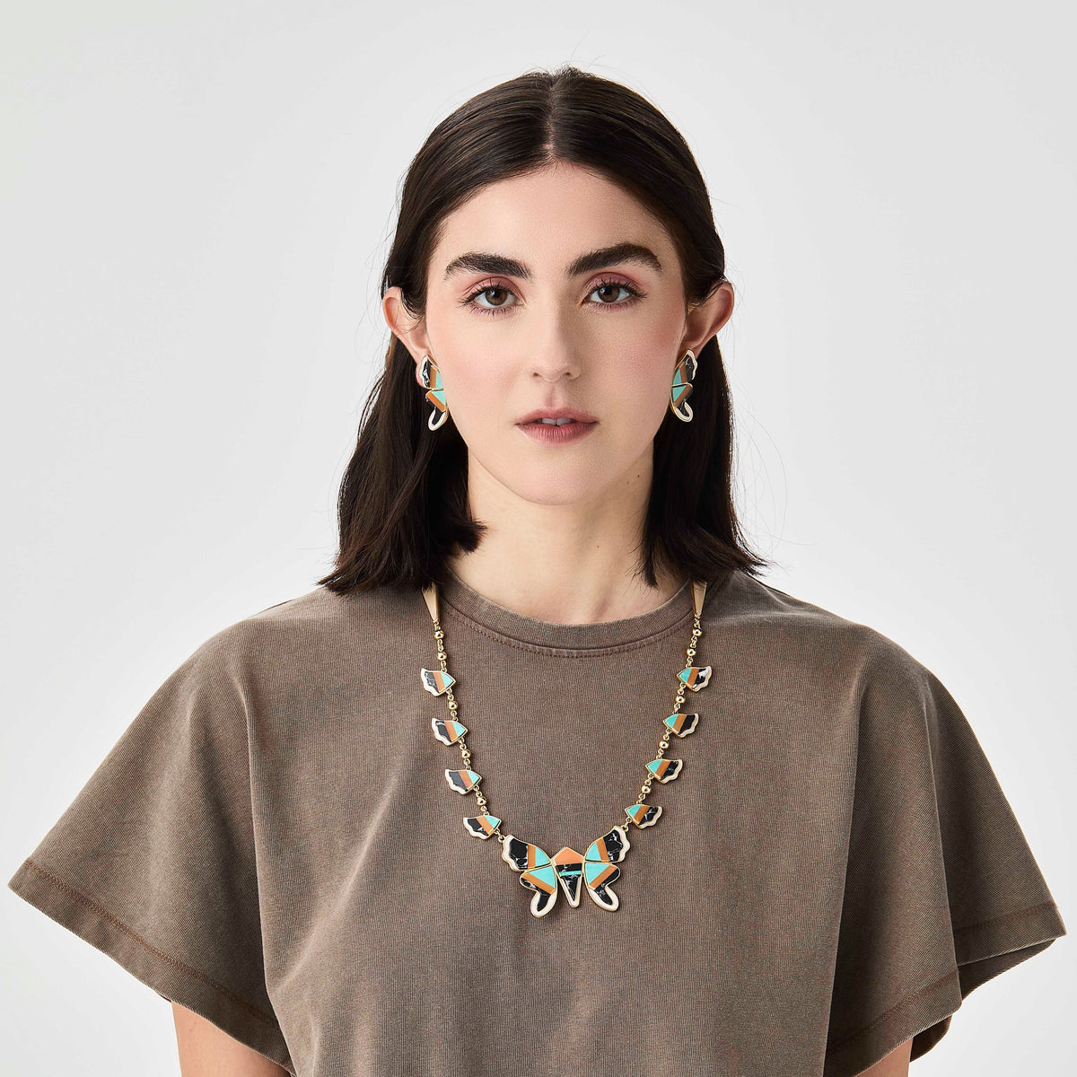 Lele Sadoughi NECKLACES PAINTED MESA WILD BUTTERFLY STATEMENT NECKLACE