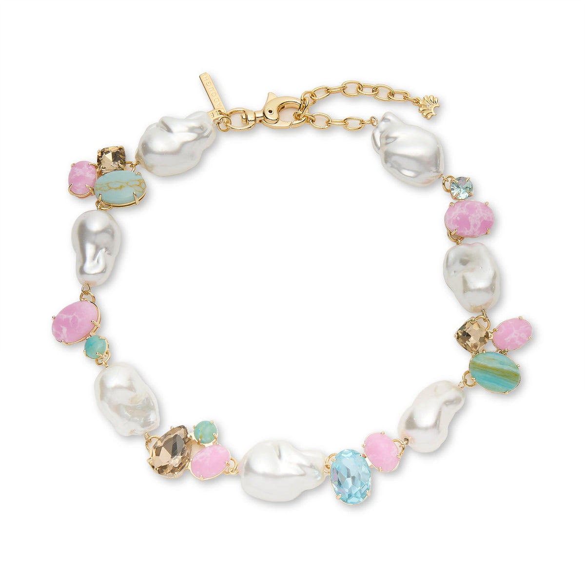 Lele Sadoughi NECKLACES SEAFOAM IRIS WORTH AVE PEARL CLUSTER NECKLACE