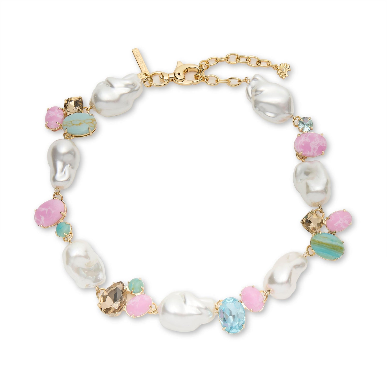 Lele Sadoughi NECKLACES SEAFOAM IRIS WORTH AVE PEARL CLUSTER NECKLACE