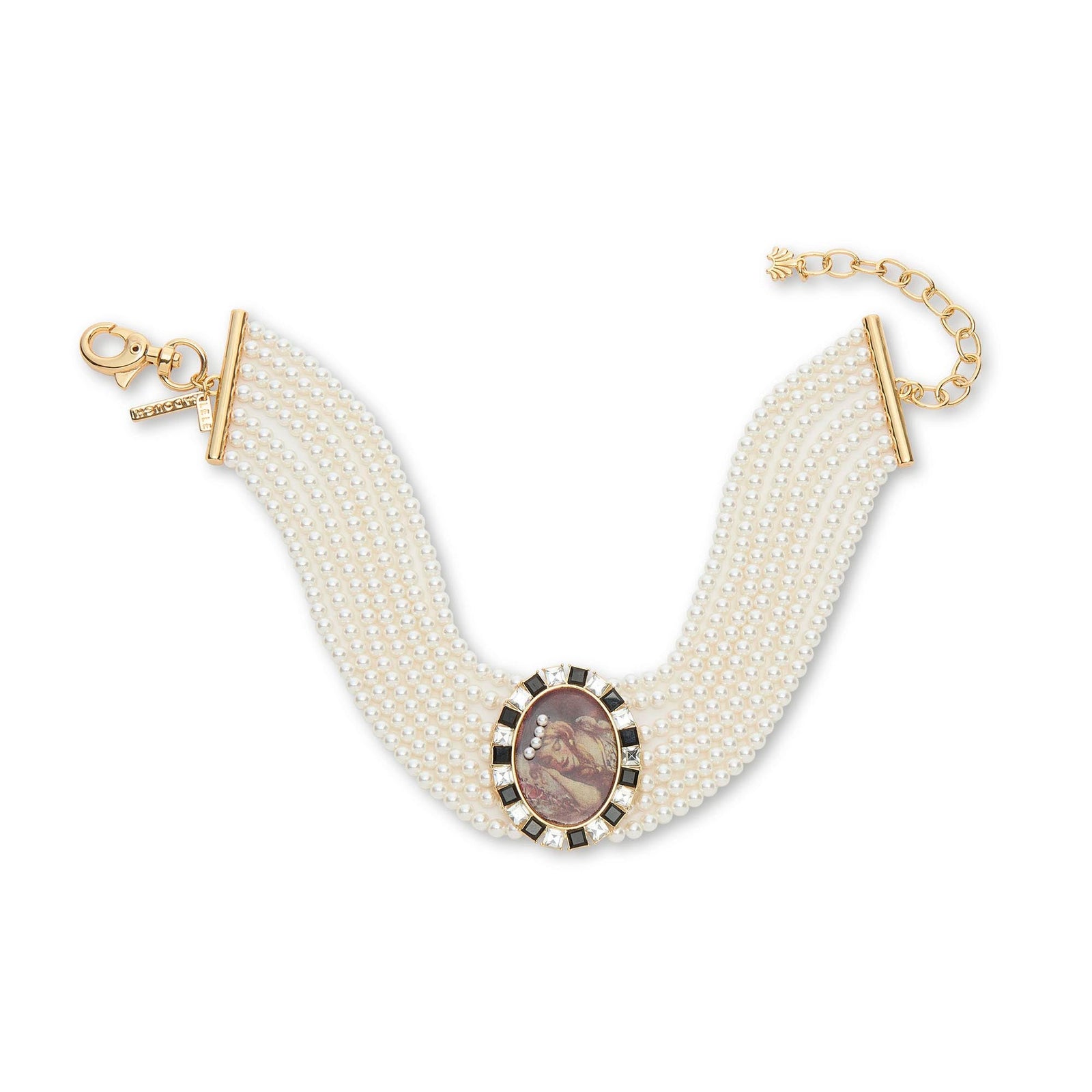 Lele Sadoughi NECKLACES SLEEPING BEAUTY CAMEO MULTISTRAND NECKLACE