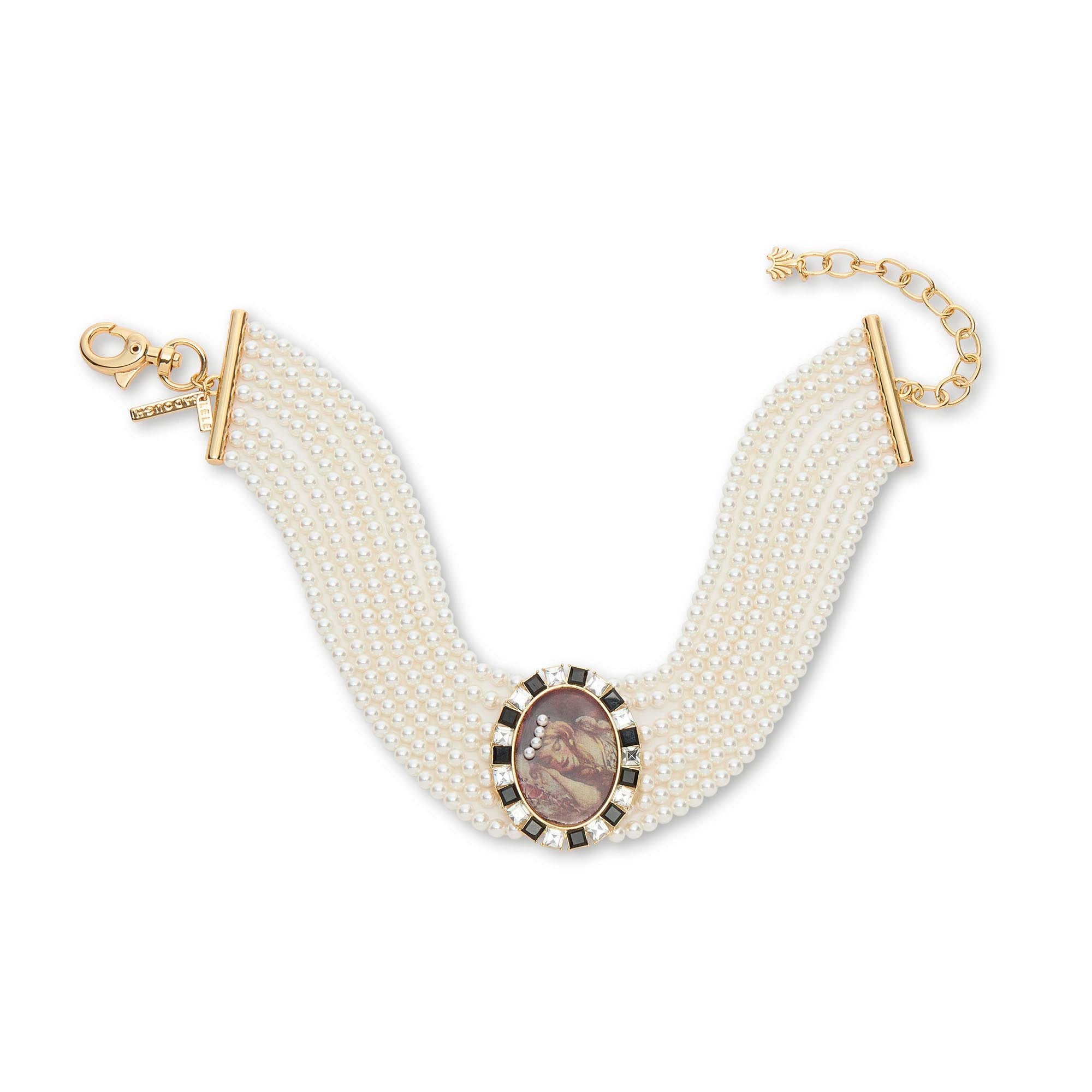 Lele Sadoughi NECKLACES SLEEPING BEAUTY CAMEO MULTISTRAND NECKLACE