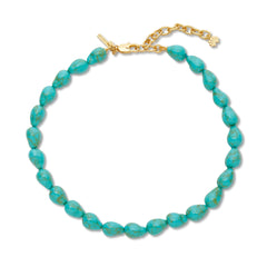 TURQUOISE BAROQUE COLLAR NECKLACE - Lele Sadoughi
