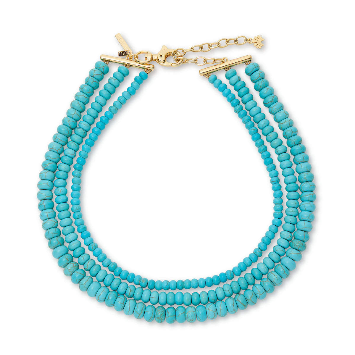 Lele Sadoughi NECKLACES TURQUOISE MULTI STRAND NECKLACE