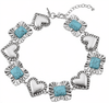 Lele Sadoughi NECKLACES TURQUOISE RUFFLE HEART CONCHO NECKLACE